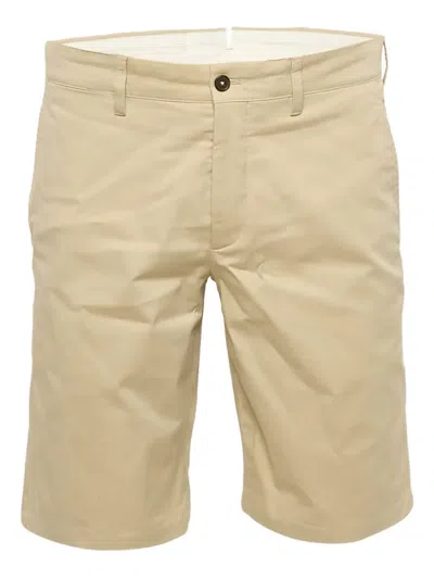 Pre-owned Prada Cotton Blend Shorts In Neutral
