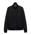 Prada Technical Cotton Blouson Jacket In Black