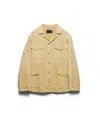 Prada Patch-pockets Button Jacket In Brown