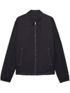 Prada Cotton Blouson With Contrasting Stitching In Blue
