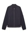 Prada Cotton Blouson With Contrasting Stitching In Blue