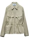 Prada Zippered Long-sleeved Casual Jacket In Green