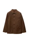 Prada Cotton Canvas Blouson Jacket In Brown