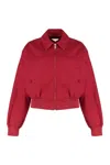 Prada Jackets With Long Sleeves And Ribbed Hem In Red