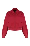 Prada Jackets With Long Sleeves And Ribbed Hem In Red