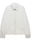 Prada Cotton Bomber Jacket In 白色