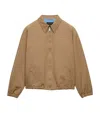 Prada Cotton Bomber Jacket In Brown