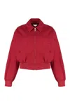 Prada Bomber Jacket In Canvas In Red