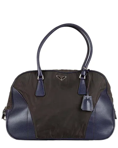 PRADA PRADA COTTON BOWLING HANDBAG (AUTHENTIC PRE-LOVED)