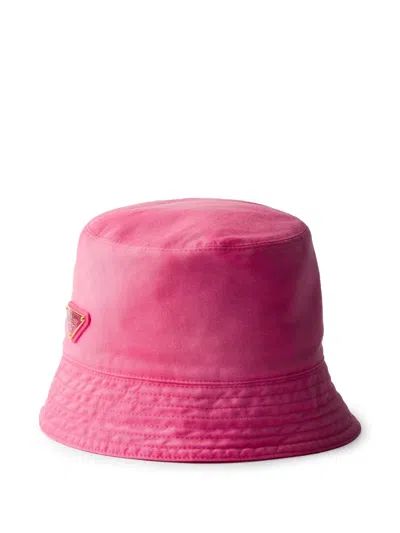 Prada Hut Aus Baumwolle In Tamarindenrosa