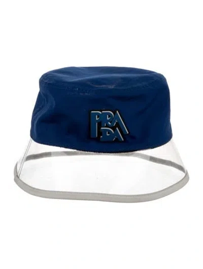 Pre-owned Prada Cotton Bucket Hat In Blue