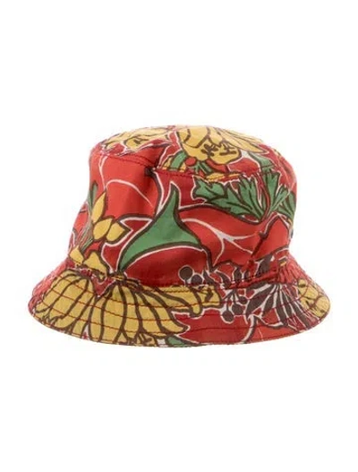Pre-owned Prada Cotton Bucket Hat In Red