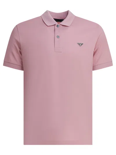 Prada Cotton Button-down Polo Shirt In Pink
