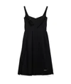 Prada Fit-and-flare Sleeveless Dress In Black
