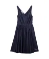 Prada Flared Mini Dress In Blue