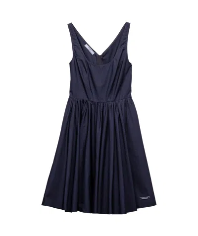 PRADA PRADA SCOOP NECK SLEEVELESS MINI DRESS