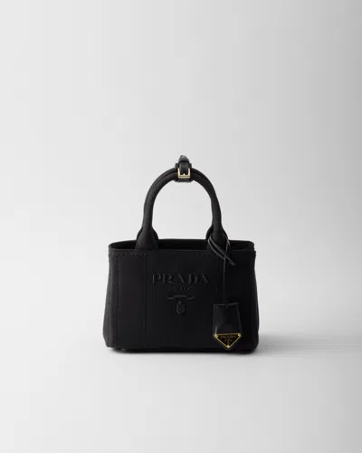 PRADA PRADA JARDINIÈRE MINI COTTON CANVAS HANDBAG