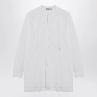 Prada Cotton Canvas Shirt In White