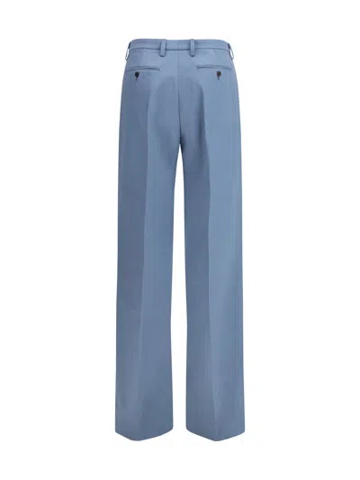 Prada Cotton Chino Trousers In Blue