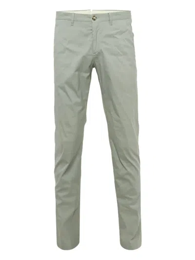 Pre-owned Prada Cotton Chino Trousers In Gray
