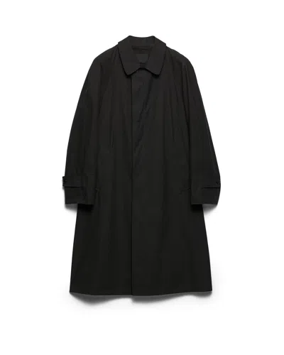 Prada Men's Cotton Coat In Black