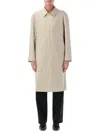 Prada Cotton Trench Coat In Neutral