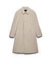 Prada Single-breasted Coat In Neutral
