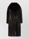 Prada Single-breasted Printed Drill Coat In Black