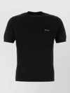 Prada Black Short Sleeve Sweaters In Black