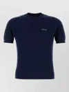 Prada Navy Blue Logo Sweaters In Blue