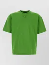 Prada Green Solid Crew Neck T-shirt In Green