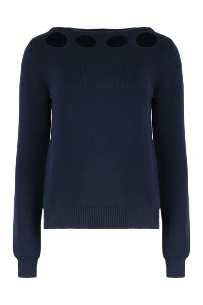 PRADA PRADA COTTON CREW-NECK SWEATER