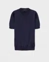 Prada Cotton T-shirt In Blue