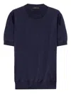 Prada Short-sleeve Wool Jumper In Blue