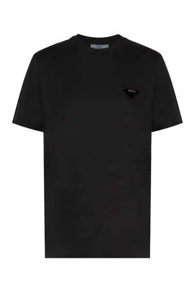 PRADA PRADA COTTON CREW-NECK T-SHIRT