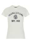 Prada Stamped Logo Crew Neck T-shirt In White