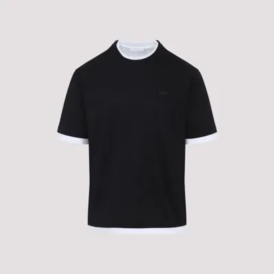 Prada Cotton Crew-neck T-shirt In Black