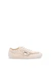 Prada White Logo Sneakers In Brown