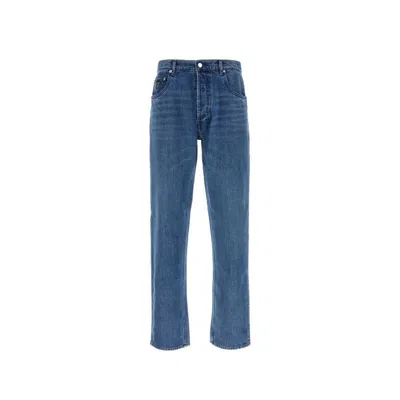 Prada Cotton Denim Jeans Men In Blue