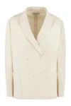 Prada Women's Ivory Cotton Blazer In Panna