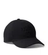 Prada Cotton Drill Baseball Cap In Black