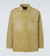 Prada Cotton Jacket Collared Design Four Pockets In Sand