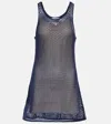 Prada Minikleid Aus Baumwolle In Blau
