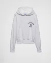 Prada Cotton Fleece Hoodie In White