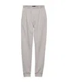 Prada Cotton Fleece Joggers In Gray