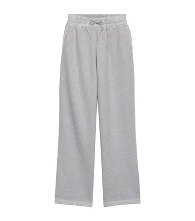 Prada Cotton Fleece Sweatpants In Gray