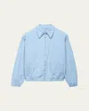 Prada Cotton Gabardine Blouson Jacket In Blue