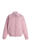 Prada Cotton-gabardine Blouson Jacket In Pink