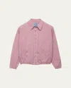 Prada Cotton-gabardine Blouson Jacket In Pink