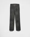 Prada Pantalone In Tweed Multicolor  Uomo In Lead Gray